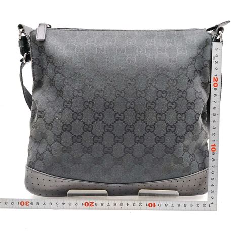 gucci double g crossbody bagag black|Gucci black canvas crossbody bag.